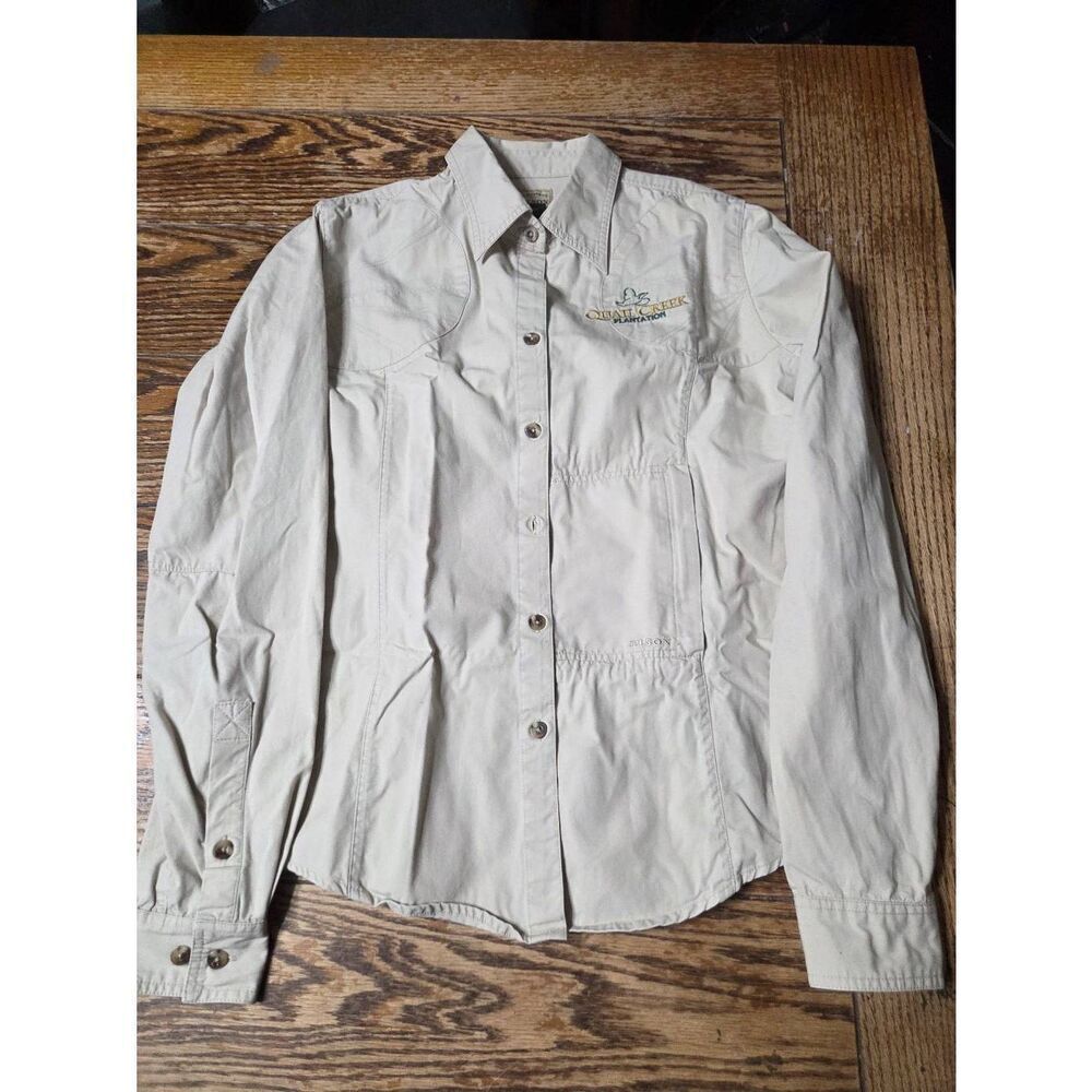 Filson Women's quail creek plantation shirt long sleeve button down shirt sz Med